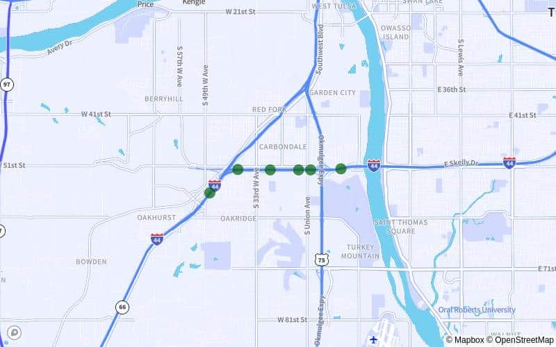 I-44 from Exit 224 to Exit 222B 